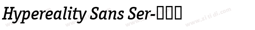 Hypereality Sans Ser字体转换
